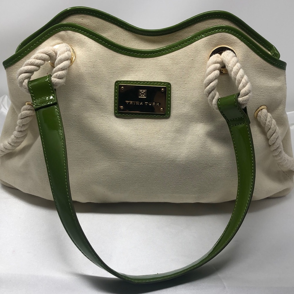 Trina Turk Large canvas rope shoulder bag